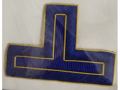 Masonic Set of 3 Embroidered Levels Gilt for Dress or Blue  for Undress Apron English Constitution