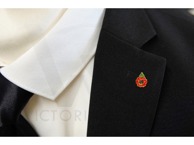 Masonic Poppy with Square, Compass and 'G' Lapel Pin