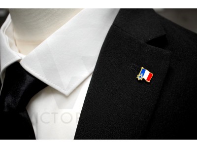 Freemasons French Masonic Flag Lapel Pin
