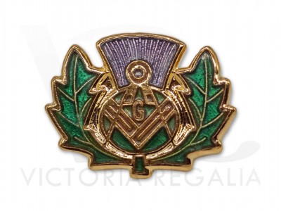 Thistle Masonic Freemasons Lapel Pin